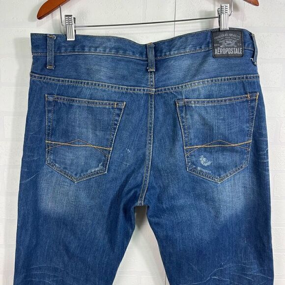 Aeropostale Mens Jeans Size 36/30 Driggs Slim Bootcut - Picture 10 of 16